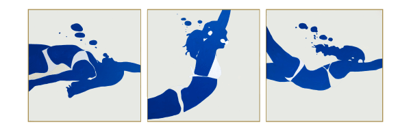 Eric Zener ROTATION (Triptych), 2022 Acrylic on Panel 30 x 90 in. 76.2 x 228.6 cm. (EZ-599)