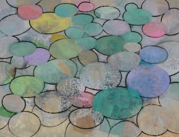Painting of lilypads