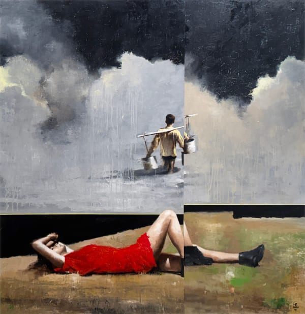 Painting of a man and woman