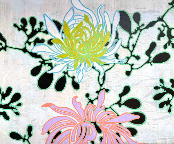 Abstracted painting of flowers