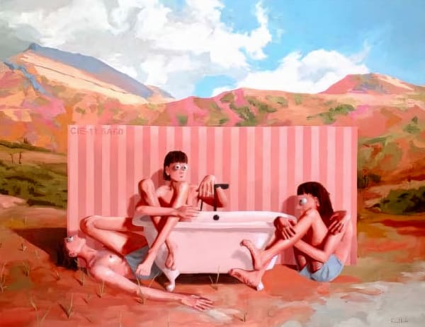 PASCUAL OVALLE, Three people outdoors (1), 2024