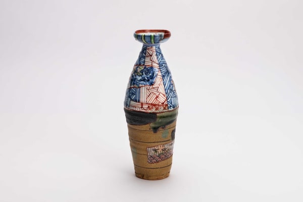 Yobitsugi style Half Sake Bottle
