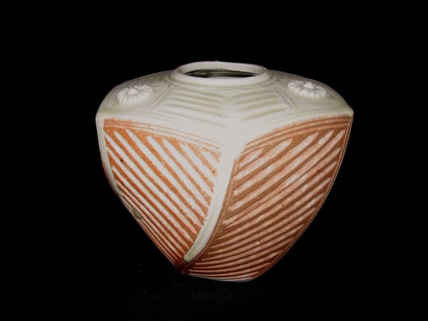 Carved Hexagonal Pot
