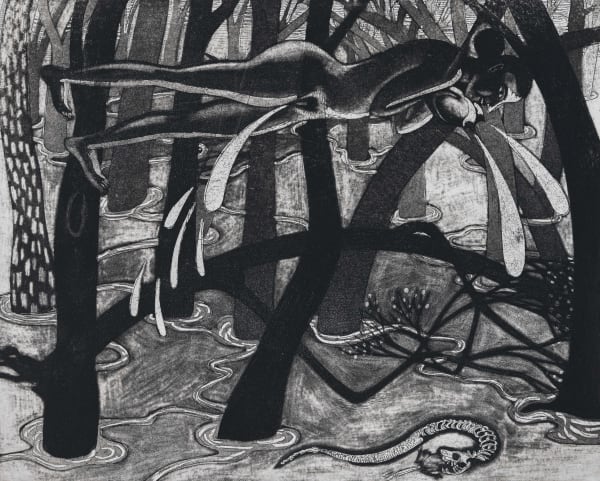 T. Venkanna Mother Nature, 2021 Etching 26.6 x 34 cm