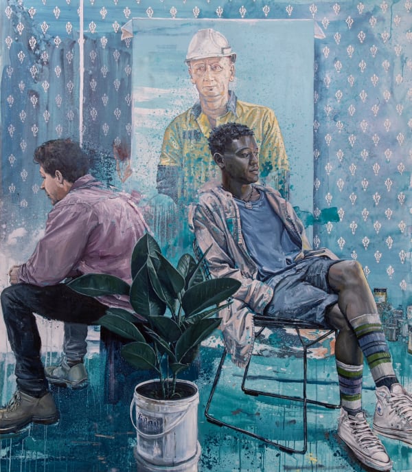 Fintan Magee, Jimbo and Owen at Eagle Express