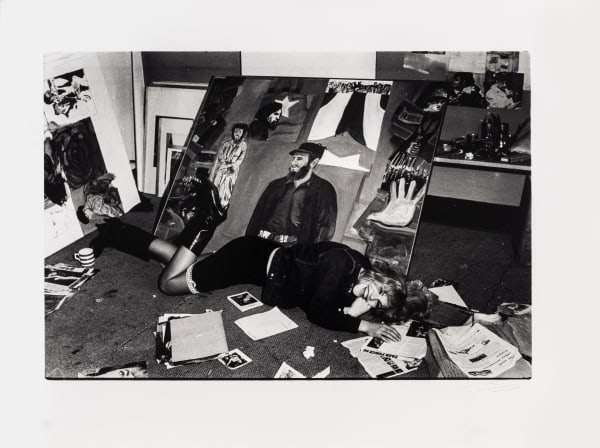 Michael Ward, Untitled (Pauline Boty with 'Che' Painting), 1963