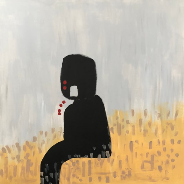 Markus Martinovich, Markus crying M&Ms candies in drygrass, 2018