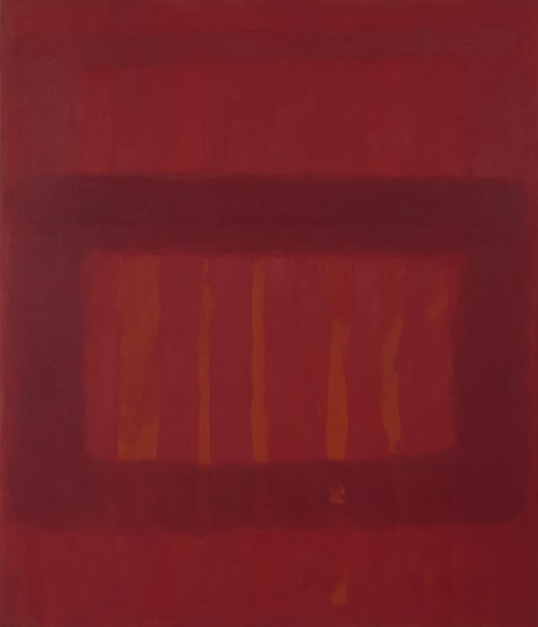 Perle Fine, Cool Series #48, Striated Red, ca. 1961-1963