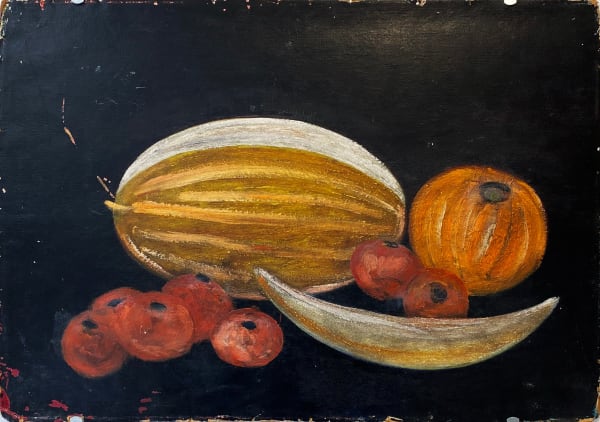Ashraf Murad, Still life with melon, 1970s