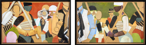 Jann Haworth, Series March: 1 Robert 1 Dennis & Gabriel & 2 Roberts 1 Dennis & No Gabriel, 2017