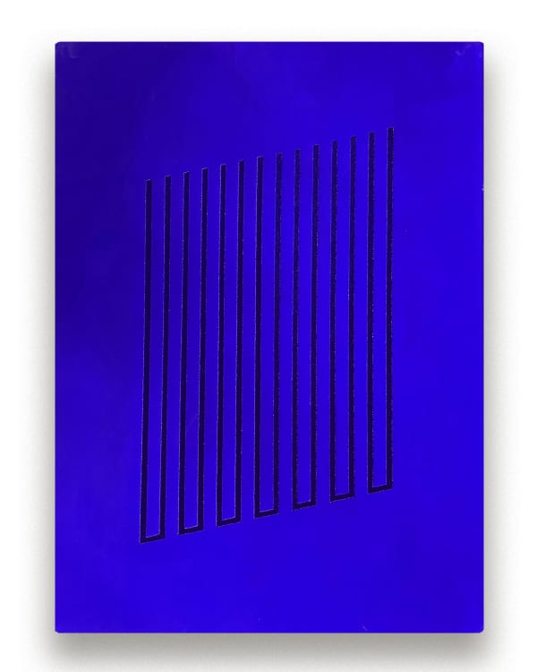 Hoa Dung Clerget, Embroidery (Judd), Blue, Number 6, 2019-2020