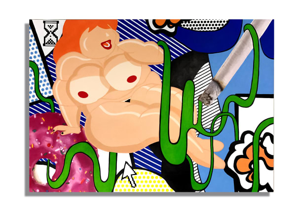 Philip Colbert, Nude With Cigarette, 2017