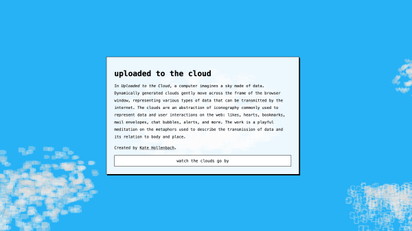 Kate Hollenbach, Uploaded to the Cloud, 2022