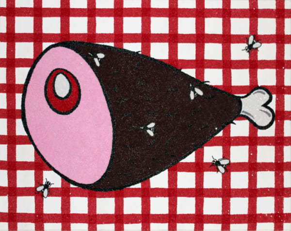 Philip Colbert, Meat with Flies, 2014