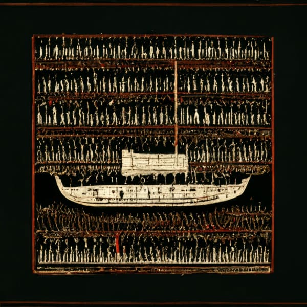 Auriea Harvey, Slave Ship Diagram #3, 2022
