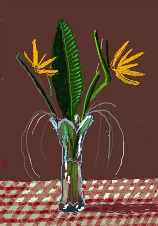 David Hockney, 26th March 2021, Exotic Flowers, 2021