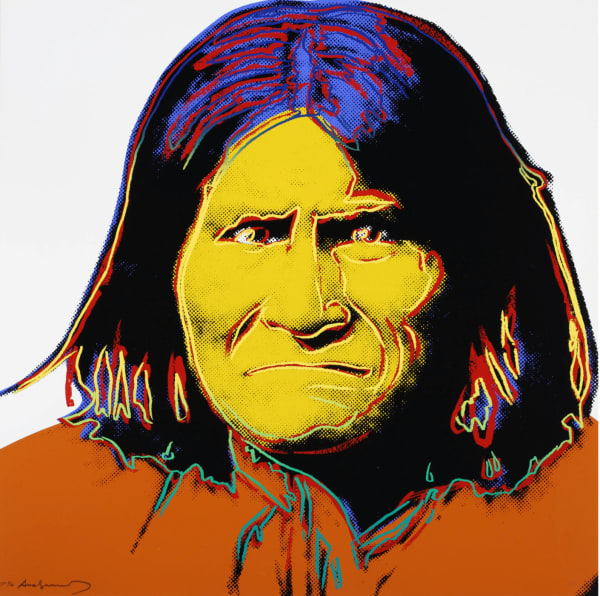 Andy Warhol Cowboys and Indians 11.384 Geronimo , 1986 Screenprint on Lenox Museum Board 91.4 x 91.4 cm Edition of 250 plus 50 artist's proofs