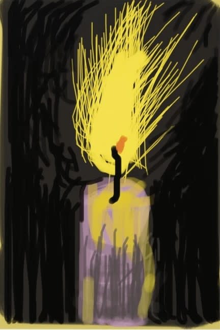 David Hockney, Flame, 2009