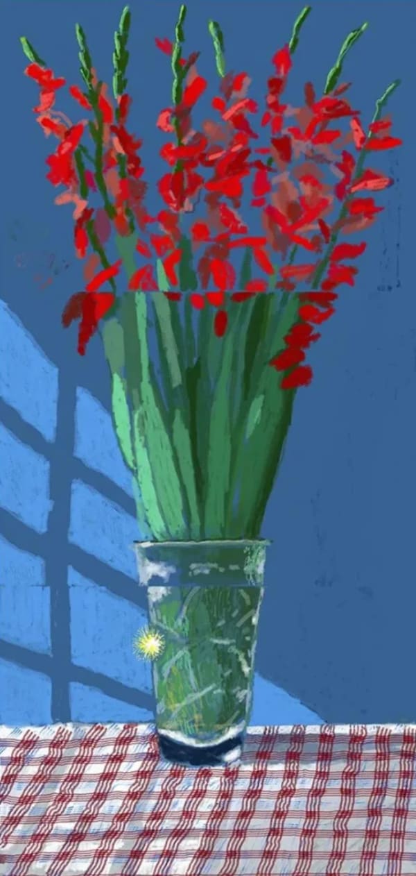 David Hockney, 27th July 2021, Some Gladioli, 2021