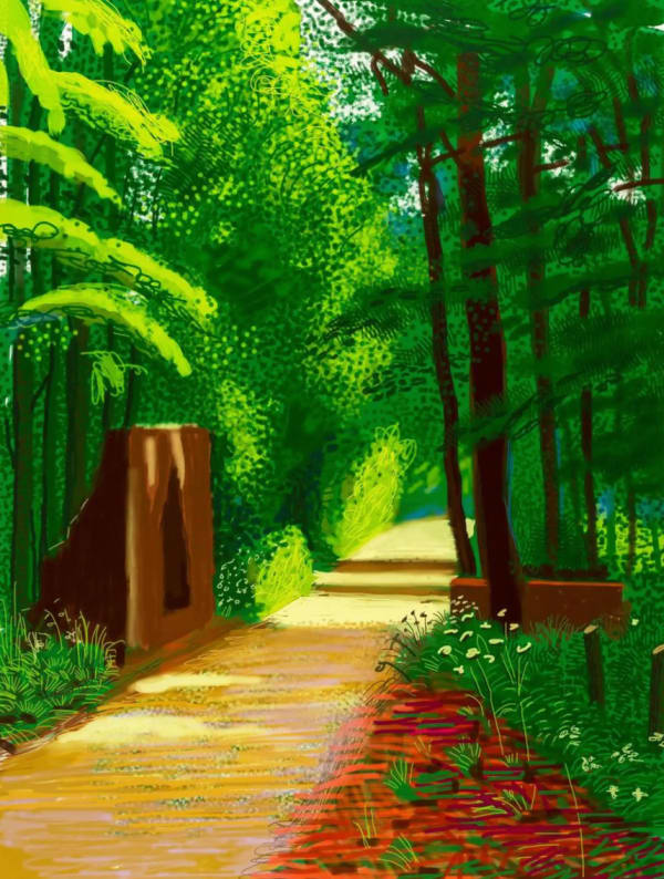David Hockney, The Arrival of Spring in Woldgate, East Yorkshire, 2 June 2011, 2011
