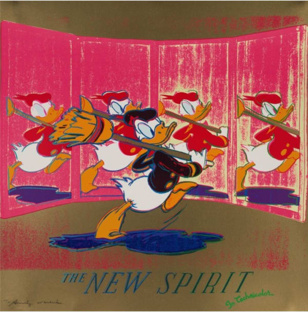 Andy Warhol ADS 11.357 The New Spirit (Donald Duck), 1985 Screenprint on Lenox Museum Board 96.5 x 96.5 cm Edition of 190 plus 30 artist's proofs