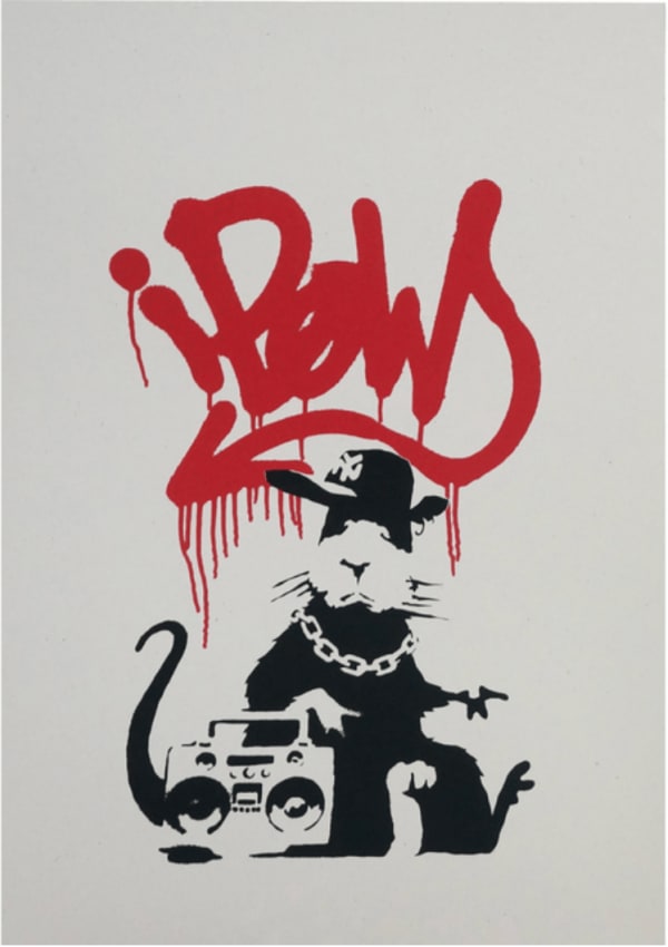 Banksy Gangsta Rat , 2004 Screenprint in Colours Height 50 cm.; Width 35 cm. Edition of 350