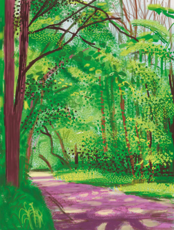 David Hockney, The Arrival of Spring in Woldgate, East Yorkshire, 28 April 2011, 2011