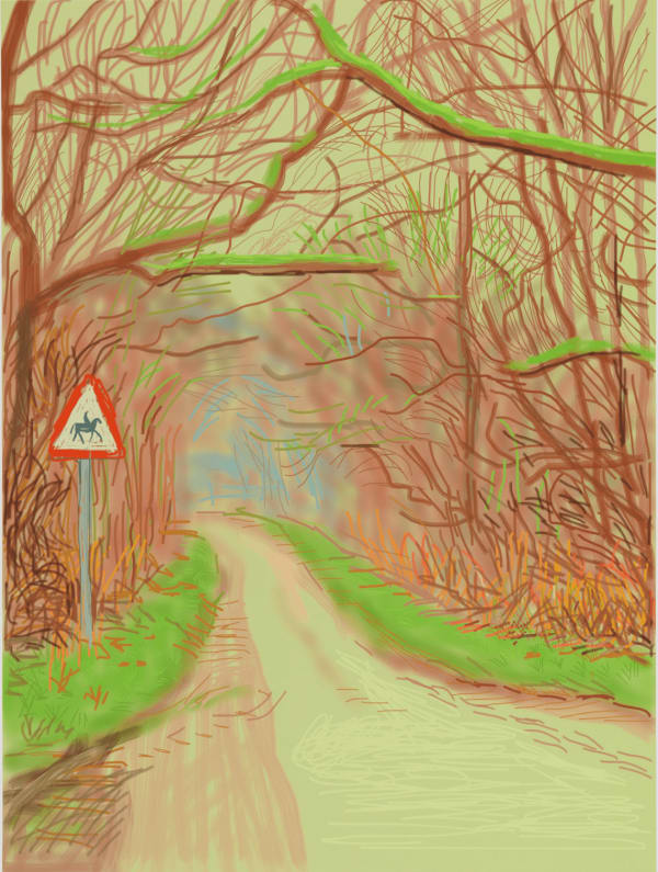 David Hockney, Arrival of Spring in Woldgate, East Yorkshire, 14 March, 2011, 2011