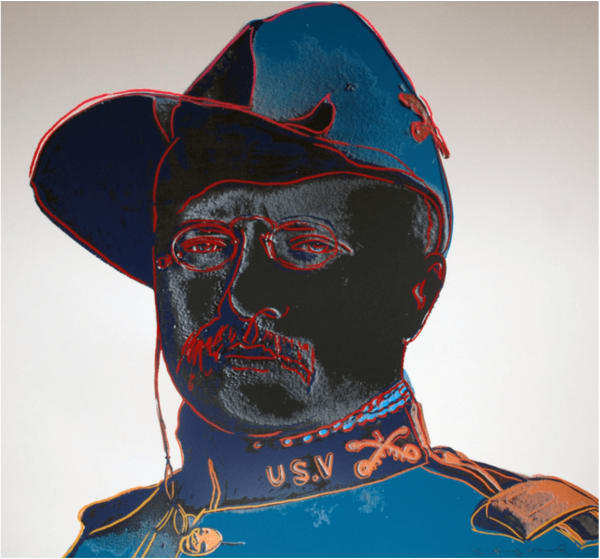 Andy Warhol Cowboys and Indians 11.386 Teddy Roosevelt , 1986 Screenprint on Lenox Museum Board 91.4 x 91.4 cm Edition of 250 plus 50 artist's proofs
