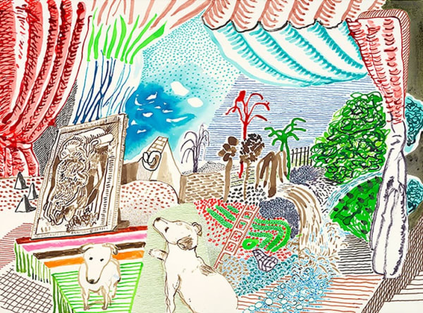 David Hockney Ruby Dreaming, 2019 inkjet print on paper Sheet: 34 x 43 in. (86.4 x 109.2 cm) / Image: 29 x 39 in. (73.7 x 99.1 cm) Edition of 35