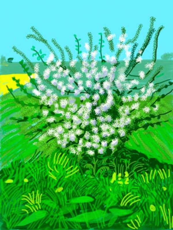 David Hockney, The Arrival of Spring in Woldgate, East Yorkshire, 30 April 2011, 2011