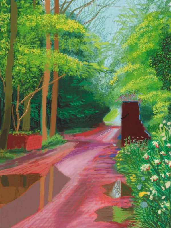 David Hockney, The Arrival of Spring in Woldgate, East Yorkshire, 11 May 2011, 2011