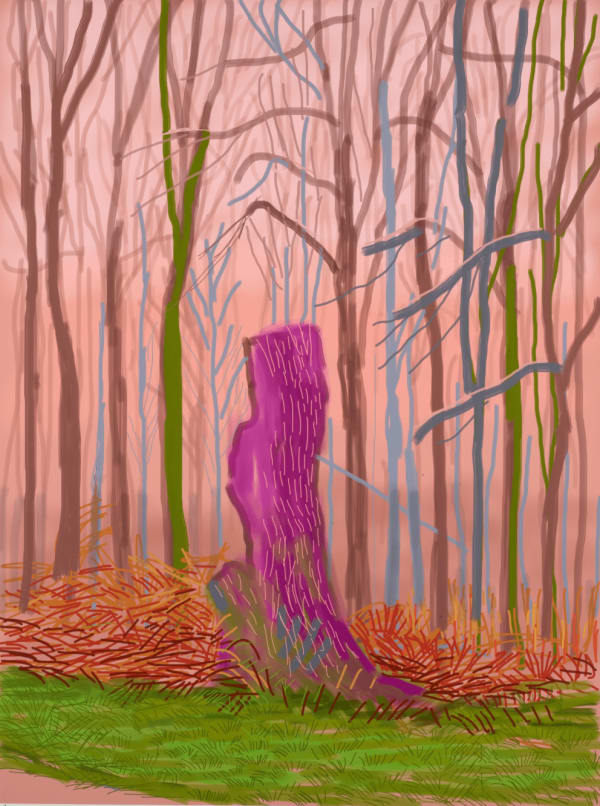 David Hockney, The Arrival of Spring in Woldgate, East Yorkshire, 15 March 2011, 2011