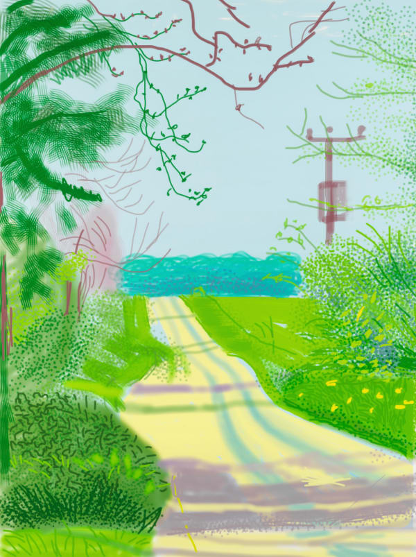 David Hockney Arrival of Spring 23rd April 2011, 2011 iPad drawing on paper Edition of 25 55" x 41.5" Edition of 25