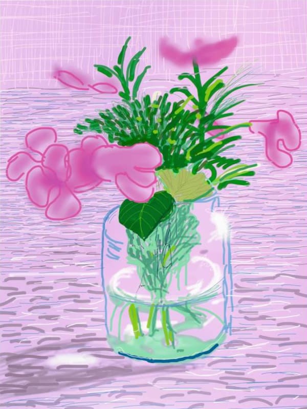 David Hockney Untitled 329 , 2016 iPad drawing 8-colour inkjet print on cotton-fiber archival paper. 43.2 x 56 cm Edition of 250