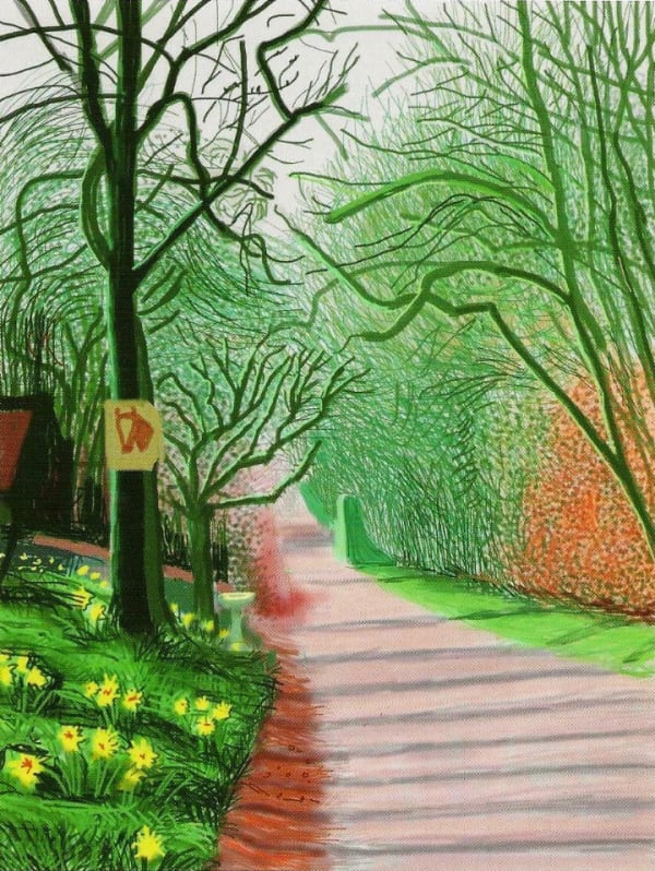 David Hockney, The Arrival Of Spring In Woldgate, East Yorkshire - 25th March, 2011
