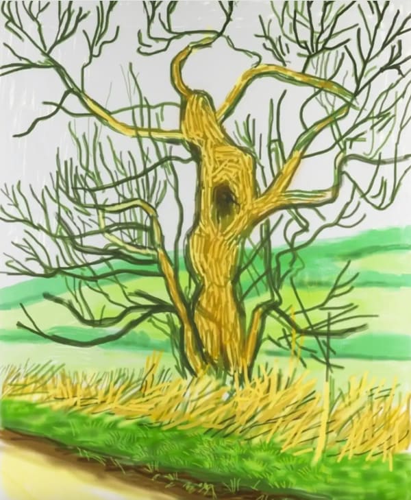 David Hockney, The Arrival of Spring in Woldgate, East Yorkshire, 22 March 2011, 2011