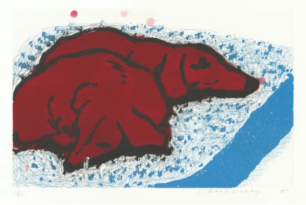 David Hockney Small Dogs, 1995 Intaglio Print 42cm x 56cm Edition of 80