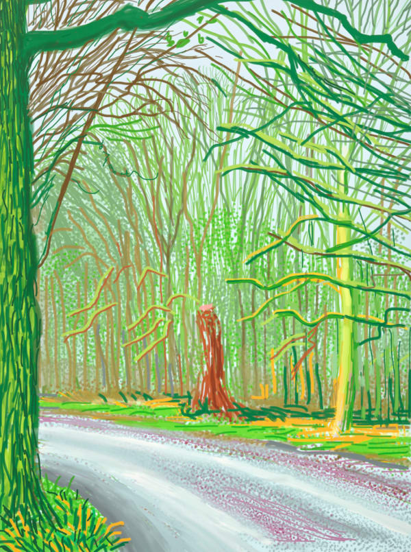 David Hockney, The Arrival of Spring in Woldgate, East Yorkshire in 2011 - 18 January, 2011, 2011