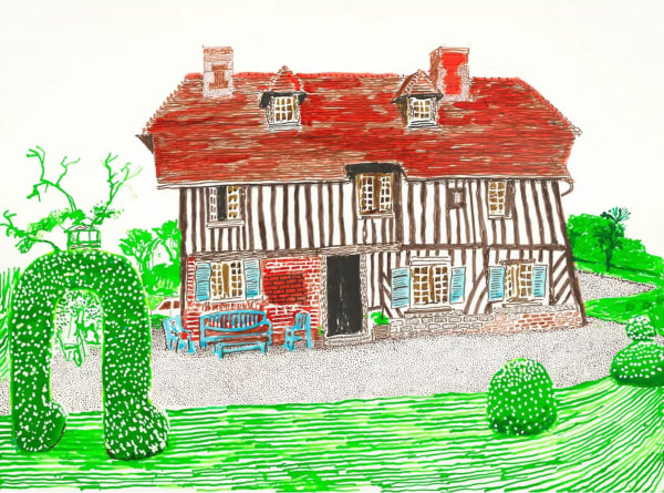 David Hockney, In Front of House Looking North, 2019