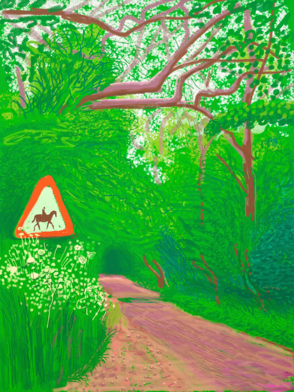 David Hockney, The Arrival of Spring in Woldgate, East Yorkshire, 30 May 2011, 2011