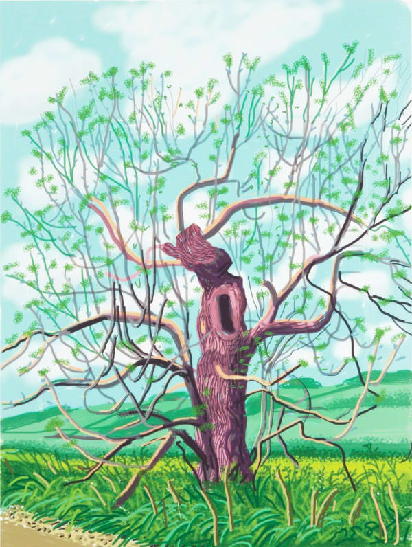 David Hockney, The Arrival of Spring in Woldgate, East Yorkshire- 18 May 2011, 2011