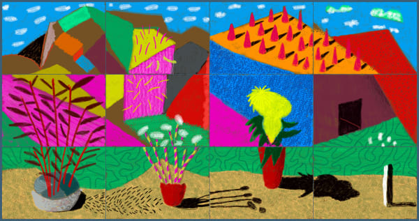 David Hockney, August 2021, Landscape with Shadows, 2021