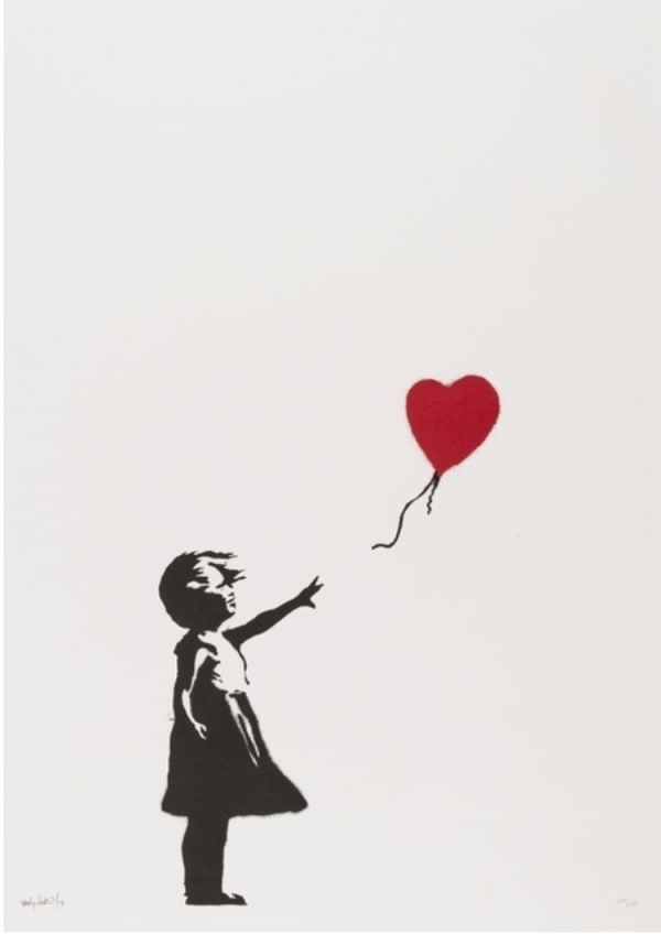 Banksy Girl with Balloon , 2004 Screenprint in Colours Height 70 cm.; Width 50 cm Edition of 600