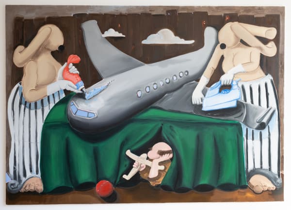 Ellie Cotton, Restoration Painting with Saint Francis, 2023