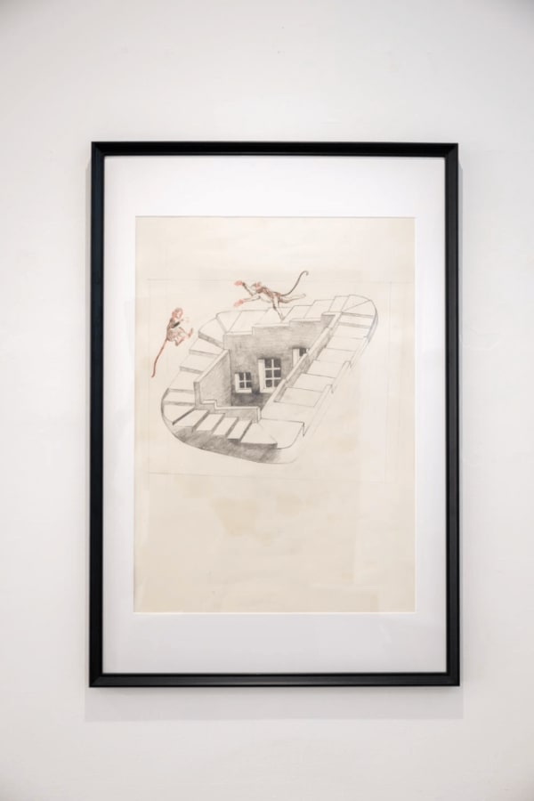 Diogo Gama, Staircase in Loop (Drawing Exercise), 2021