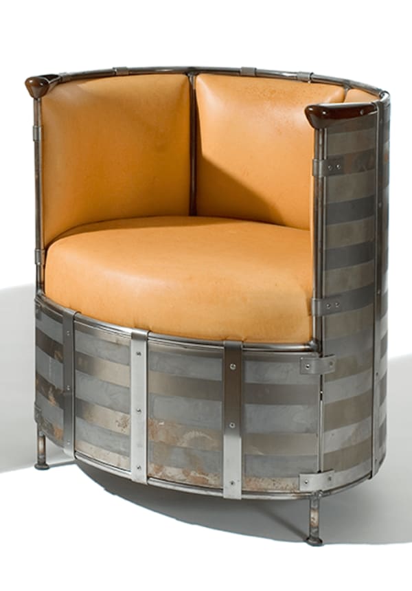 Mats Theselius, 'Älgskinnsfåtöljen' Barrel Chair, 1991