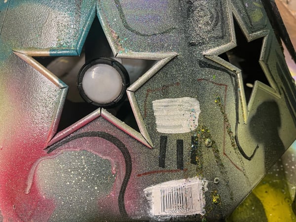 George Clinton & Overton Loyd, Left side view close-up of Mothership, 2023