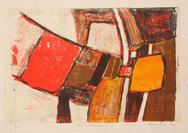 Brian Rice, Red Landscape, 1961