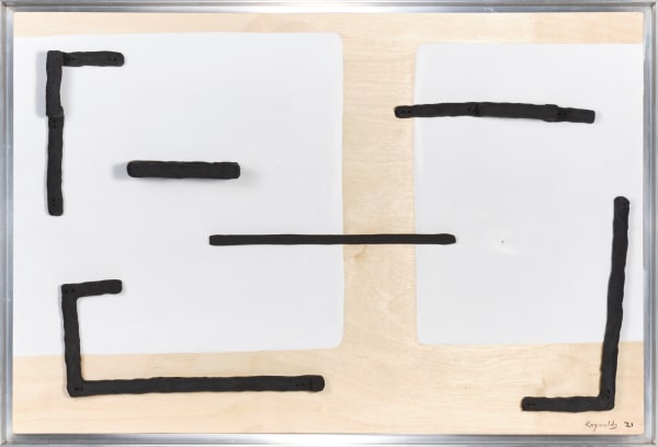 Daniel Reynolds, Black Line, White Square #1, 2021